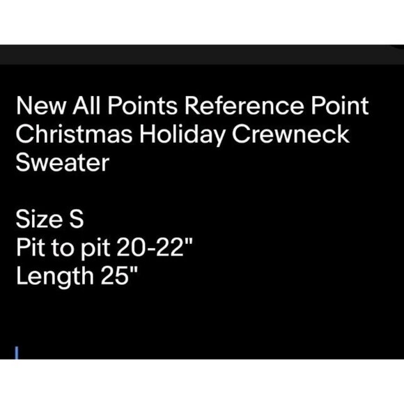 New All Points Reference Point Christmas Holiday Crewneck Sweater Sz S - Picture 7 of 7